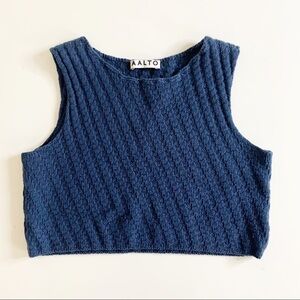 AALTO Wool Knit Cropped Sweater Top Size XS